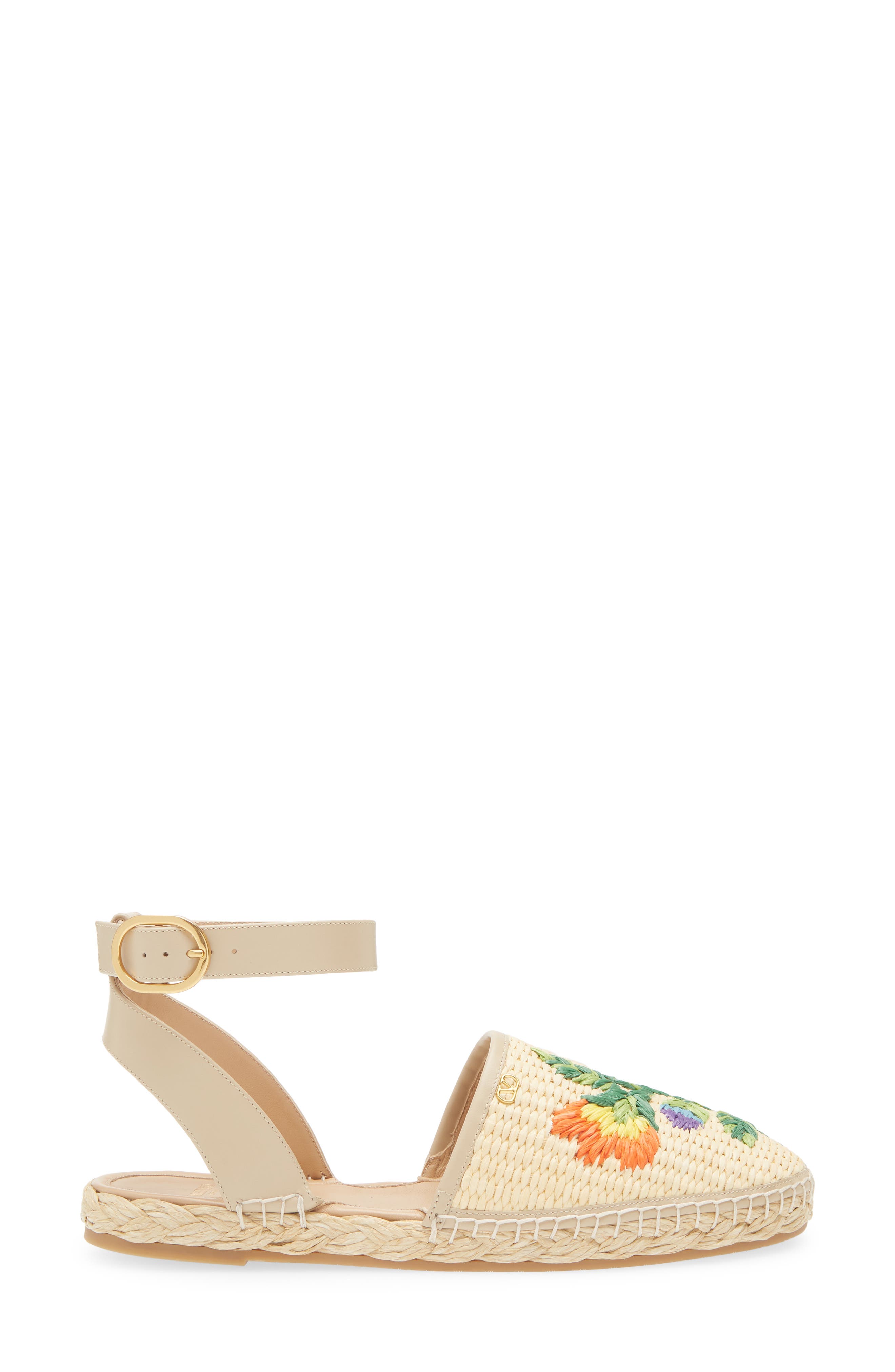Valentino Garavani Bribri Ankle Strap Espadrille, Alternate, color, Natural