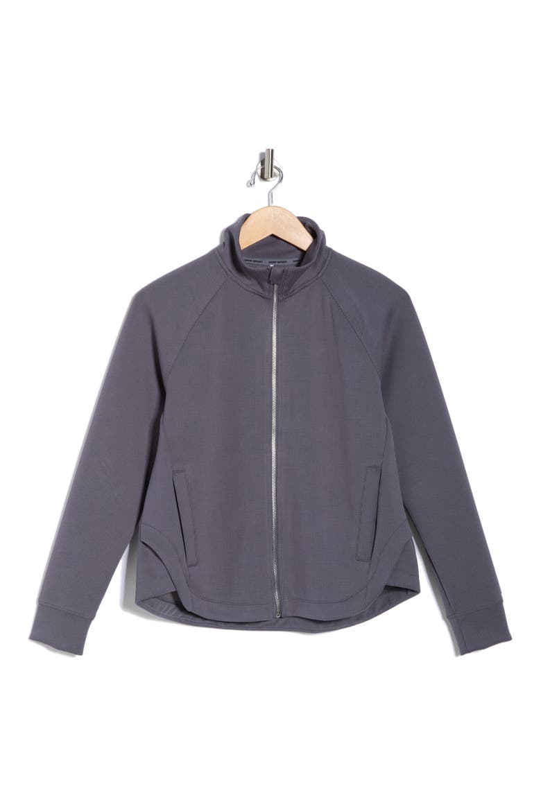 Rib Tulip Hem Jacket, Alternate, color, TURBULENCE
