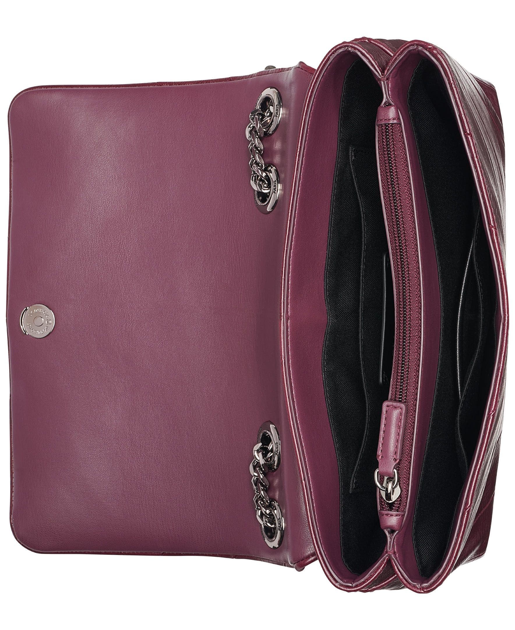 Lafayette Chevron Shoulder Bag, Alternate, color, Cherry Plum