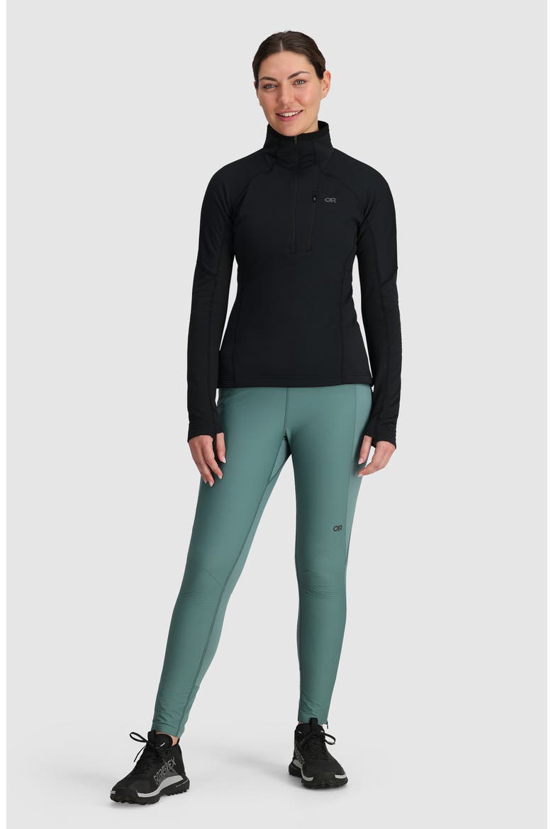 Deviator Fleece Half Zip Pullover, Alternate, color, BLACK