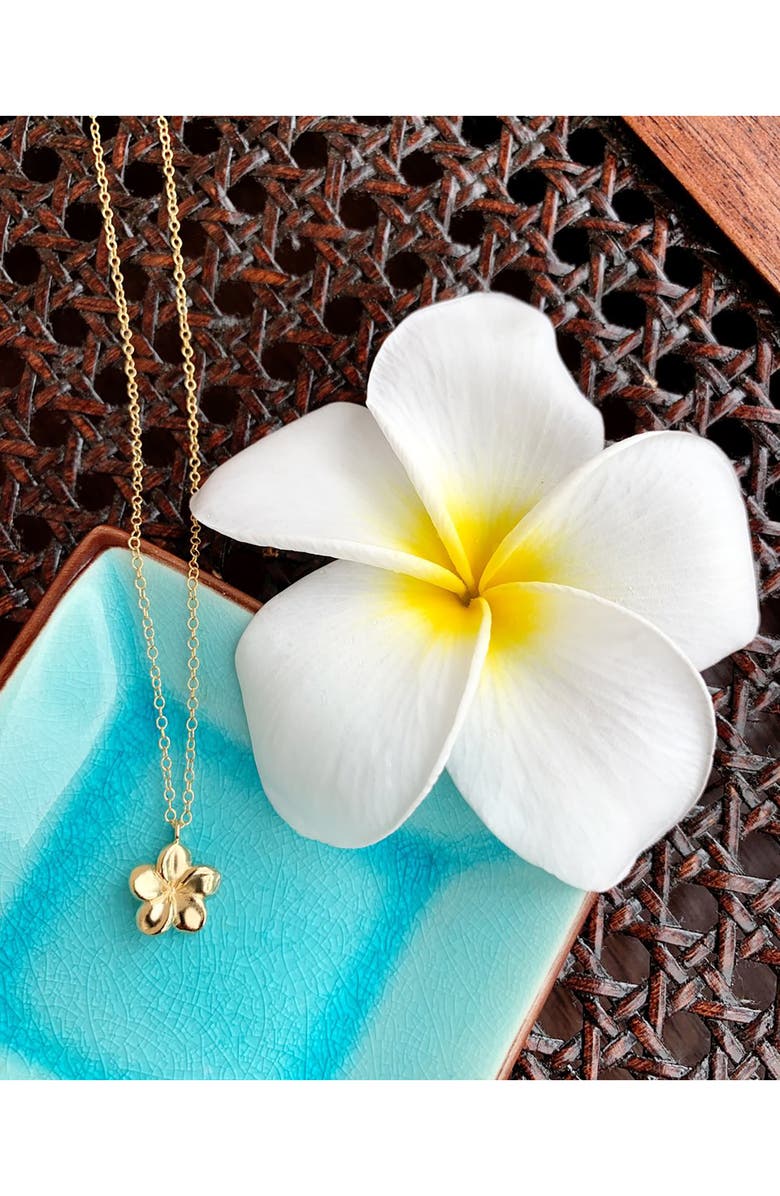 Kiara by Ki-ele Melia Plumeria Pendant Necklace, Alternate, color, 