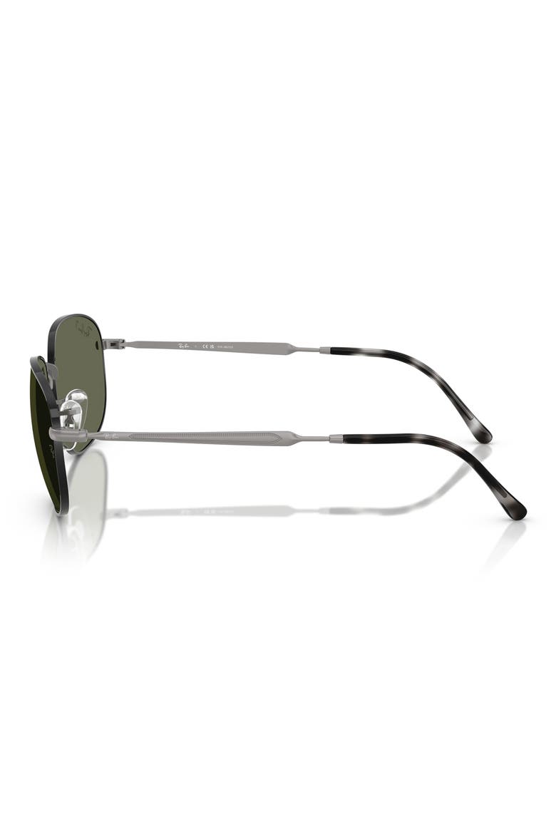 60mm Pillow Polarized Sunglasses, Alternate, color, GUNMETAL