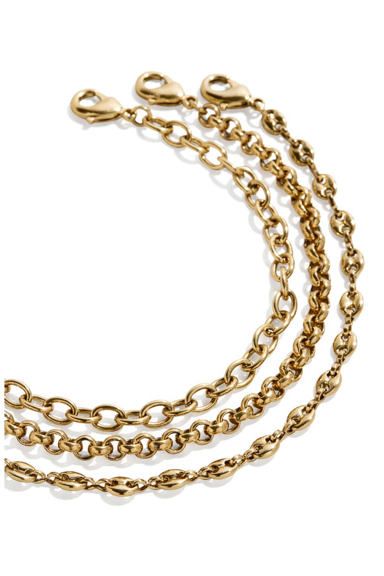 Emmy Set of 3 Waterproof Bracelets, Alternate, color, GOLD