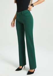 Betabrand 7 Pocket DPYP Dress Pant Yoga Pants Straight Leg