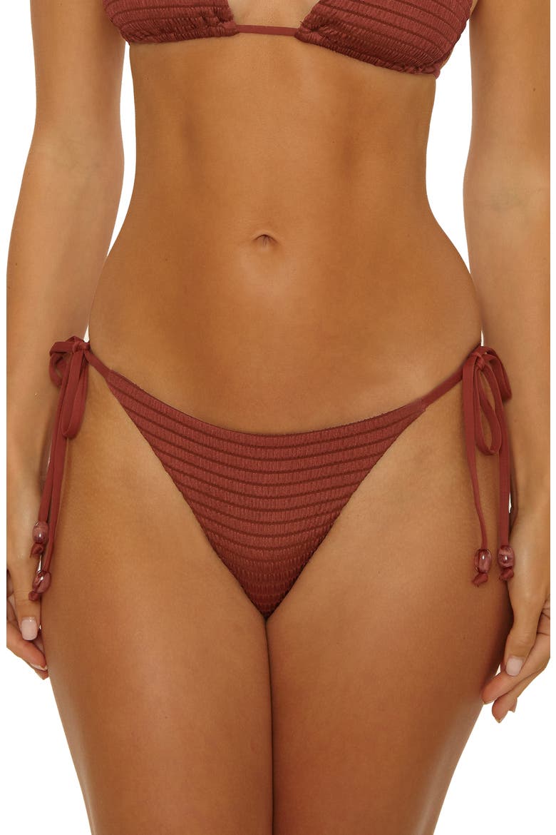 Maza Tie Side Bikini Bottoms, Main, color, CHESTNUT