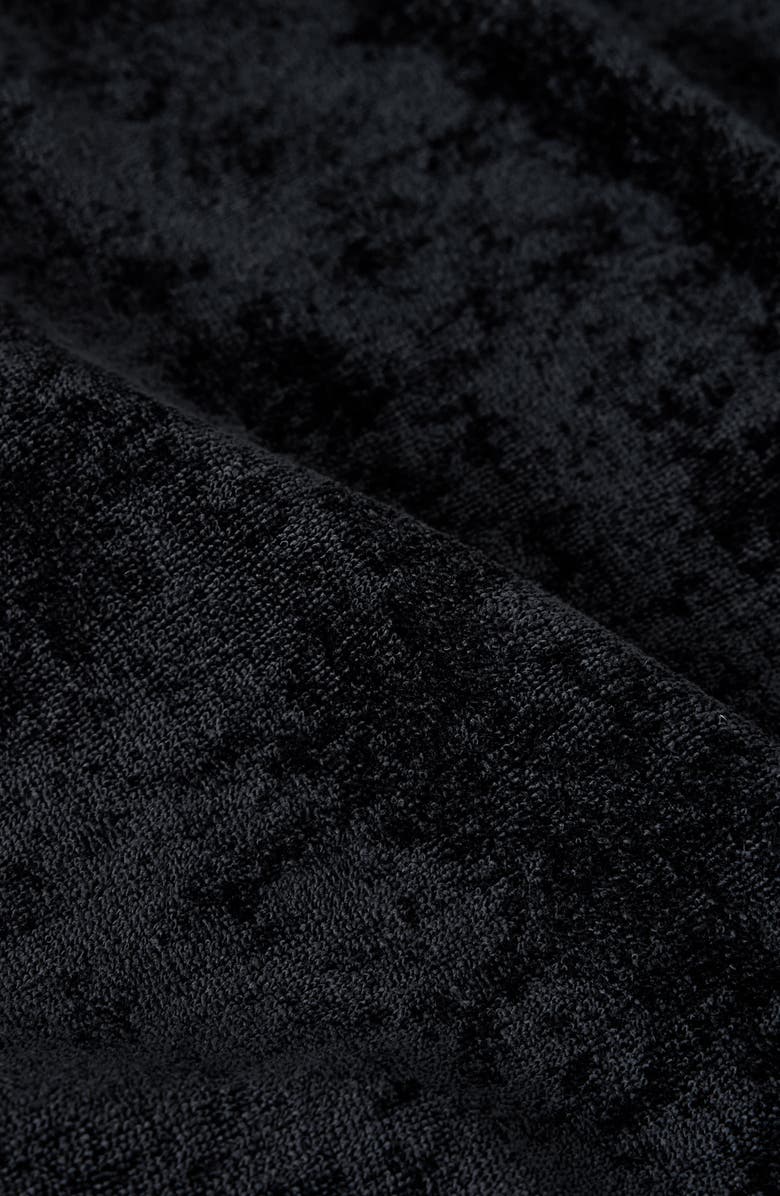 John Varvatos Sandro Long Sleeve Velvet Top, Alternate, color, Black