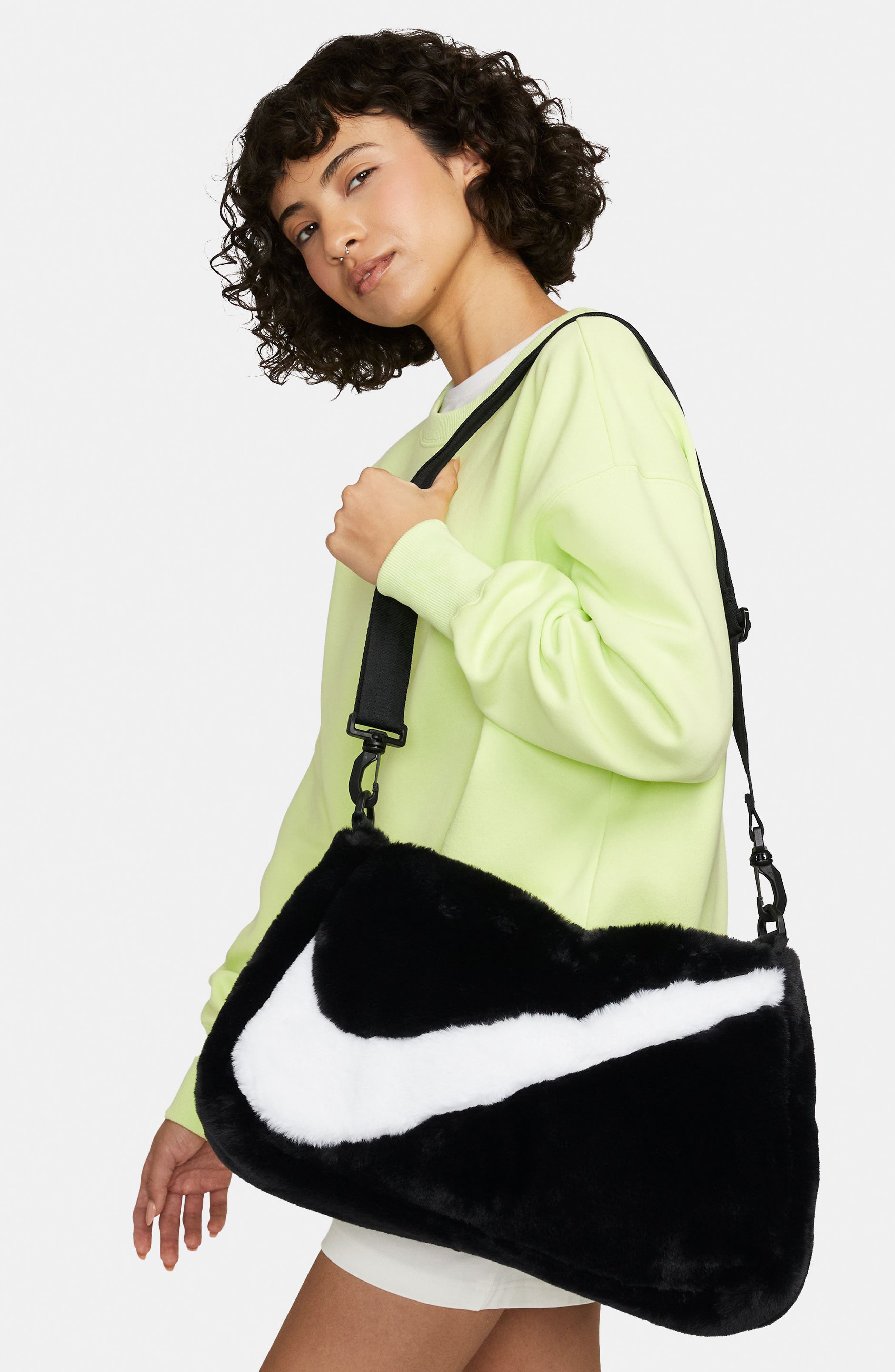 Nike Sportswear Faux Fur Tote Bag, Alternate, color, 
