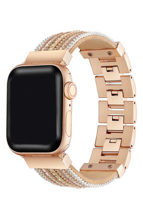 The Posh Tech★ゴージャスなビーズAPPLE WATCH BANDゴールド Posh Tech Women's Nova Gold Beaded Band for Apple Watch