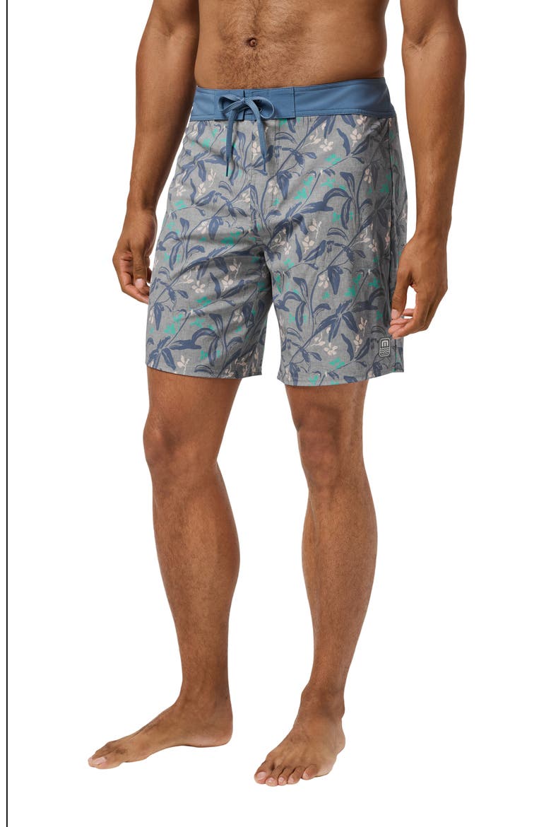 Relationship Status Floral Board Shorts, Alternate, color, HEATHER GREY