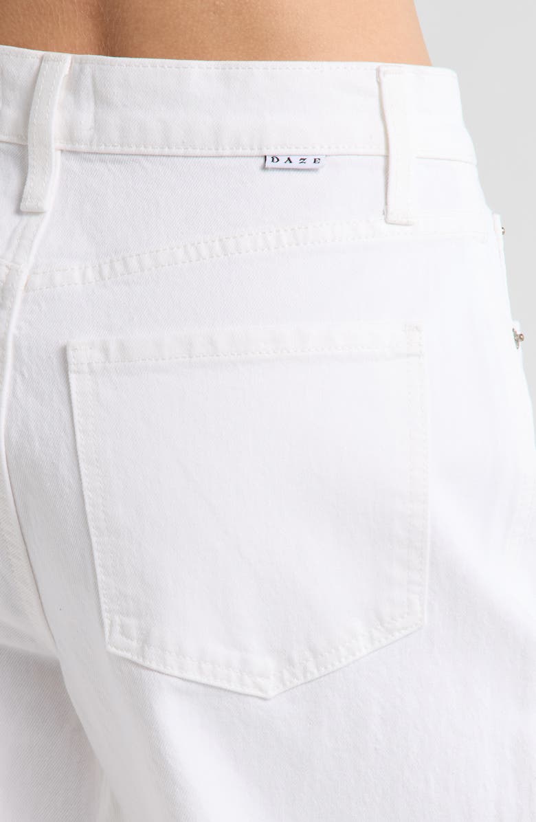 DAZE Westward Grommet Embellished High Waist Ankle Barrel Leg Jeans, Alternate, color, Lamb