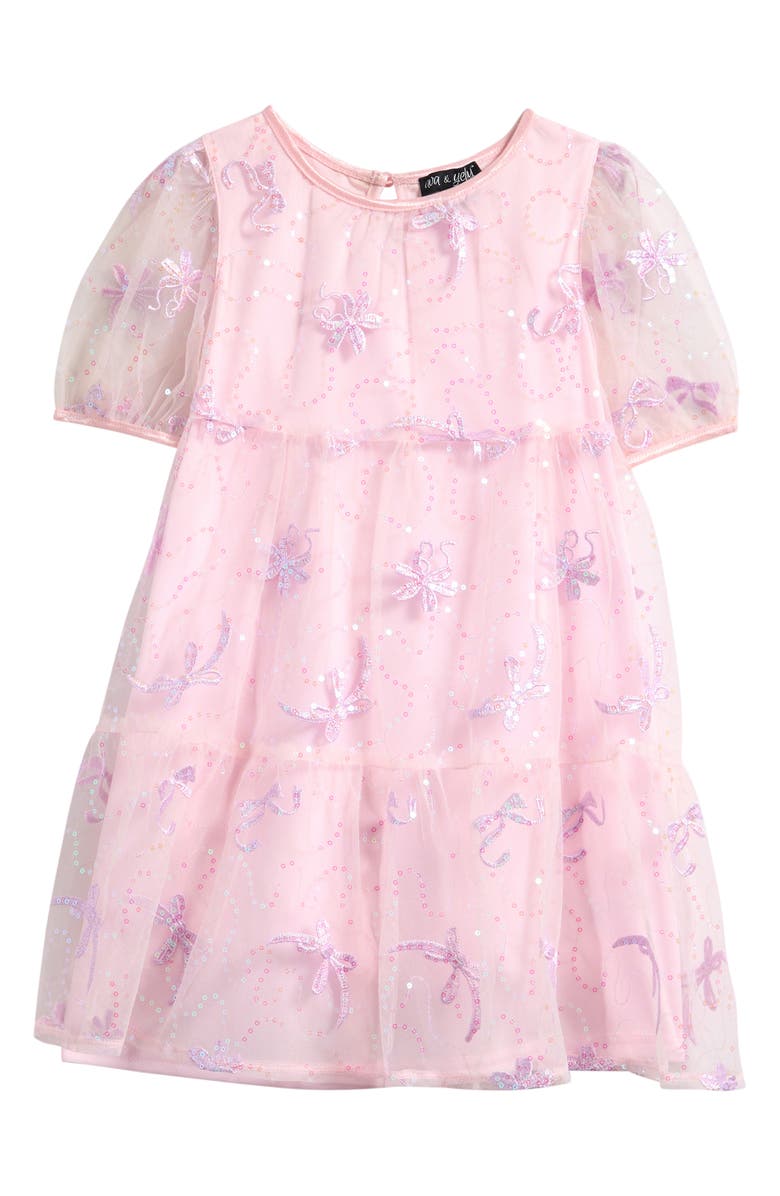 Ava & Yelly Kids' Sequin Dress, Main, color, Blush