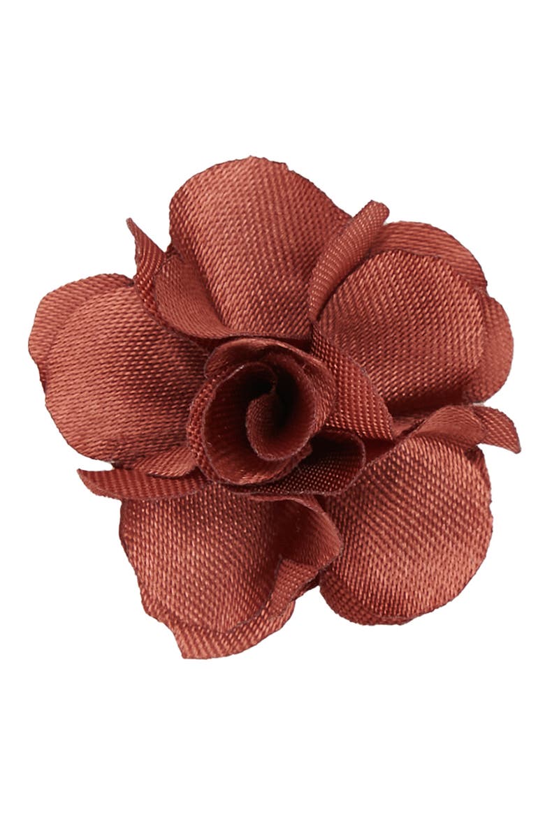 Men's Flower Lapel Pin, Main, color, TERRACOTTA