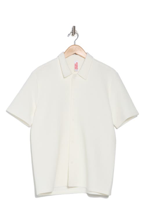 Fleece Factory Rhone Short Sleeve Button-up Shirt In Ivory