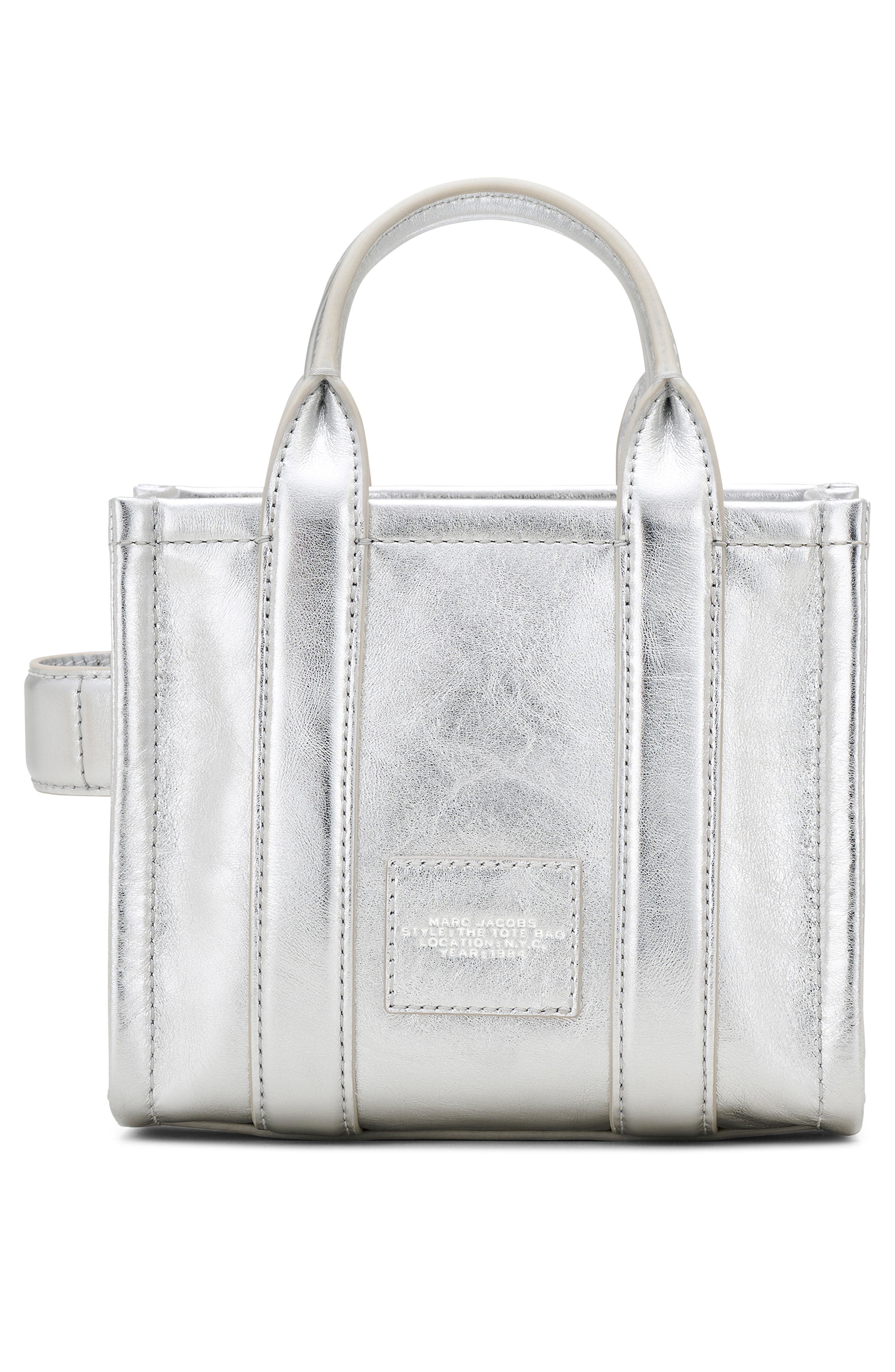 Marc Jacobs The Crossbody Metallic Leather Tote, Alternate, color, 