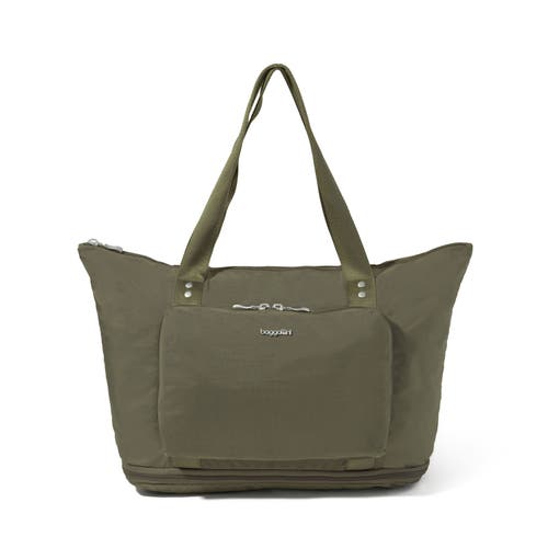 Baggallini Carryall Expandable Packable Weekender Tote Bag In Green