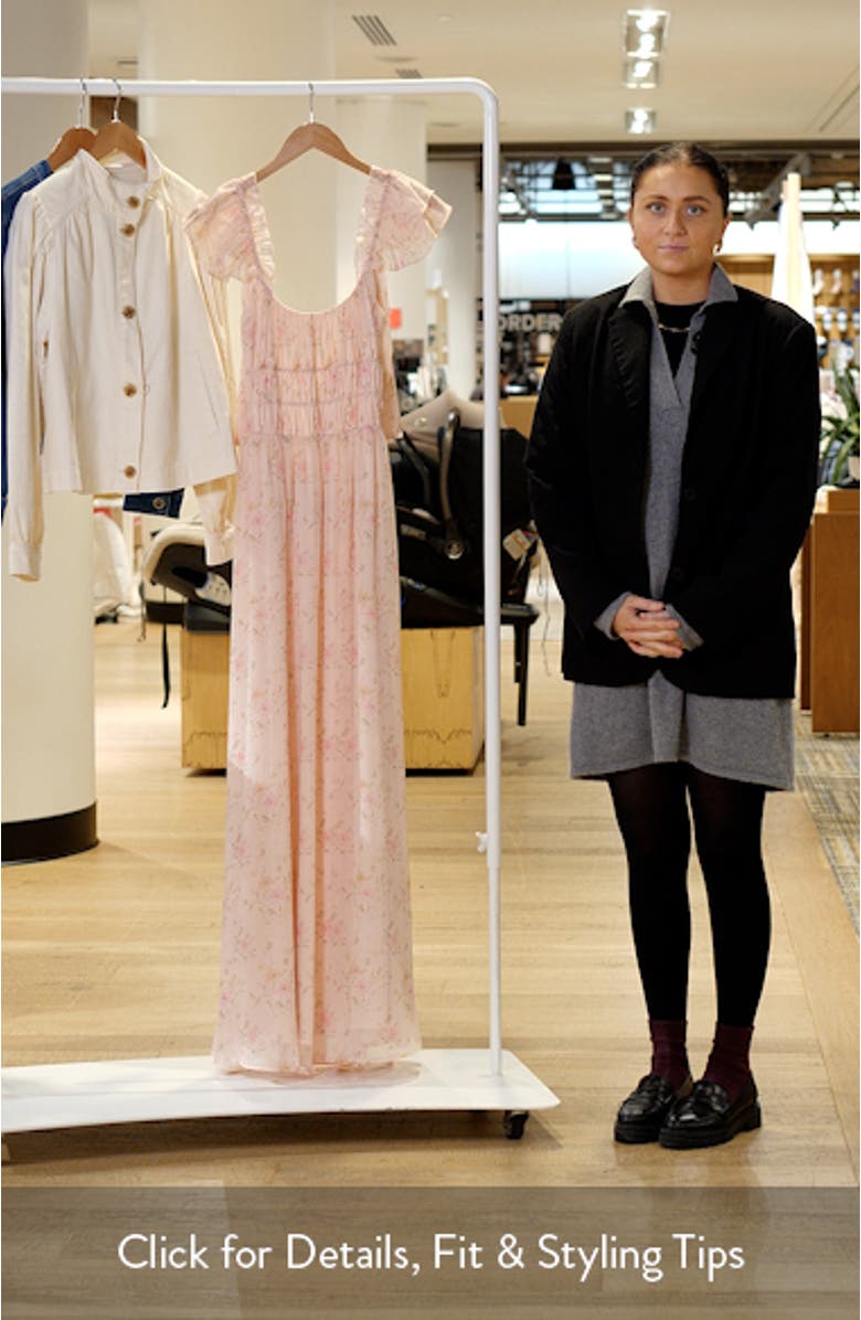 Yvette Floral Smocked Gown, sales video thumbnail