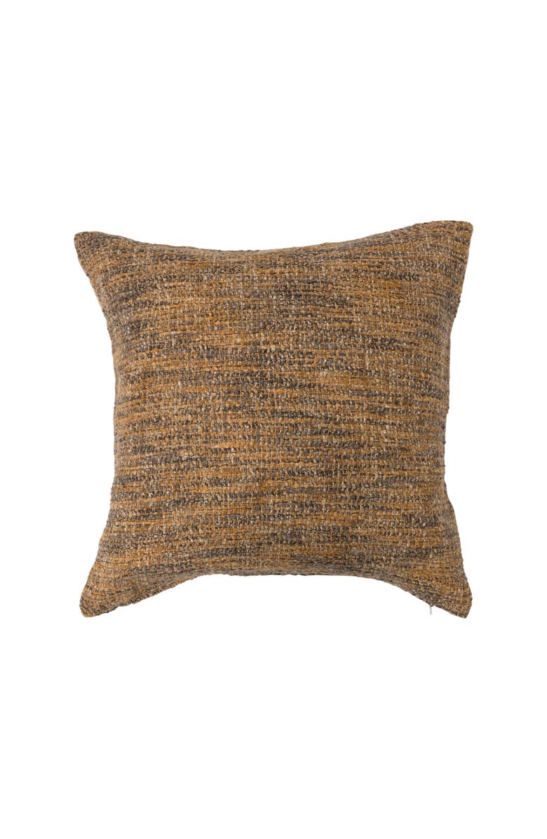 Storied Home Mélange Cotton Blend Bouclé Pillow, Main, color, Tan