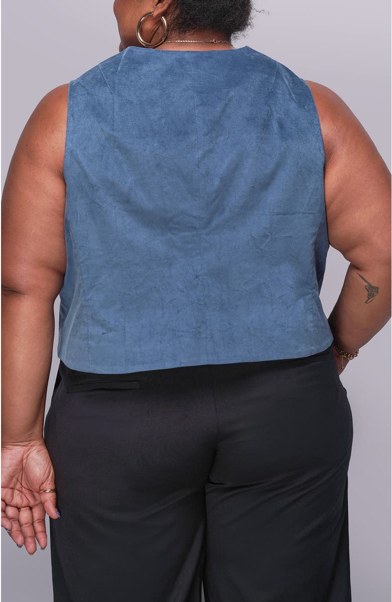WILDFANG The Empower Velveteen Vest, Alternate, color, Oxford Blue