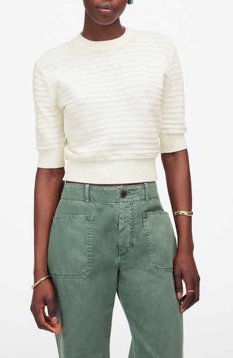 Madewell Textural Stitch Cotton Sweater