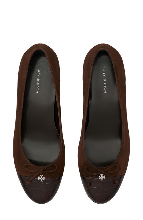 Tory Burch Cap Toe Pump In Brown