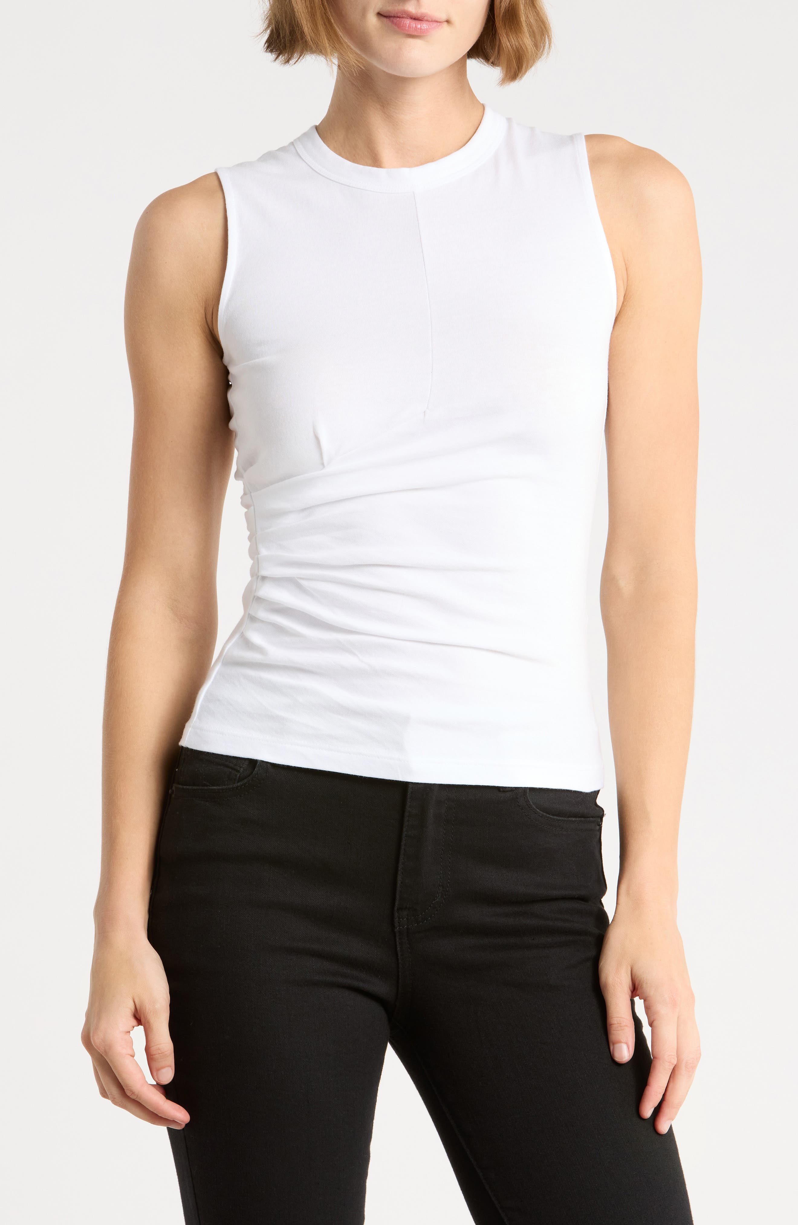 Mica Faux Wrap Jersey Tank