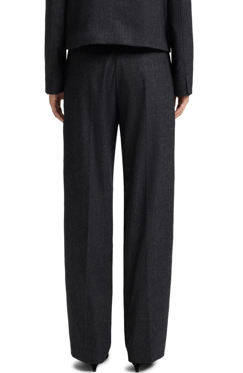 BOSS Orange Taflong Pleat Wide Leg Pants, Alternate, color, Dark Blue