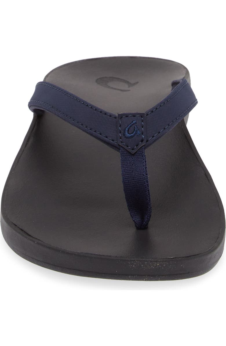 OluKai Puawe Flip Flop, Alternate, color, Deepest Depths / Black