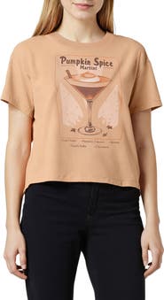 Wildfox Jamie Pumpkin Spice Graphic T-Shirt