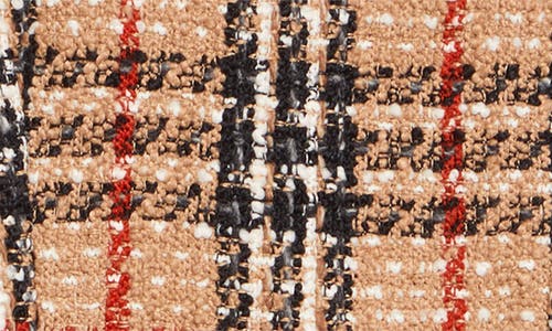 Burberry Abigail Sleeveless Check Tweed Bouclé Sheath Dress In Multi