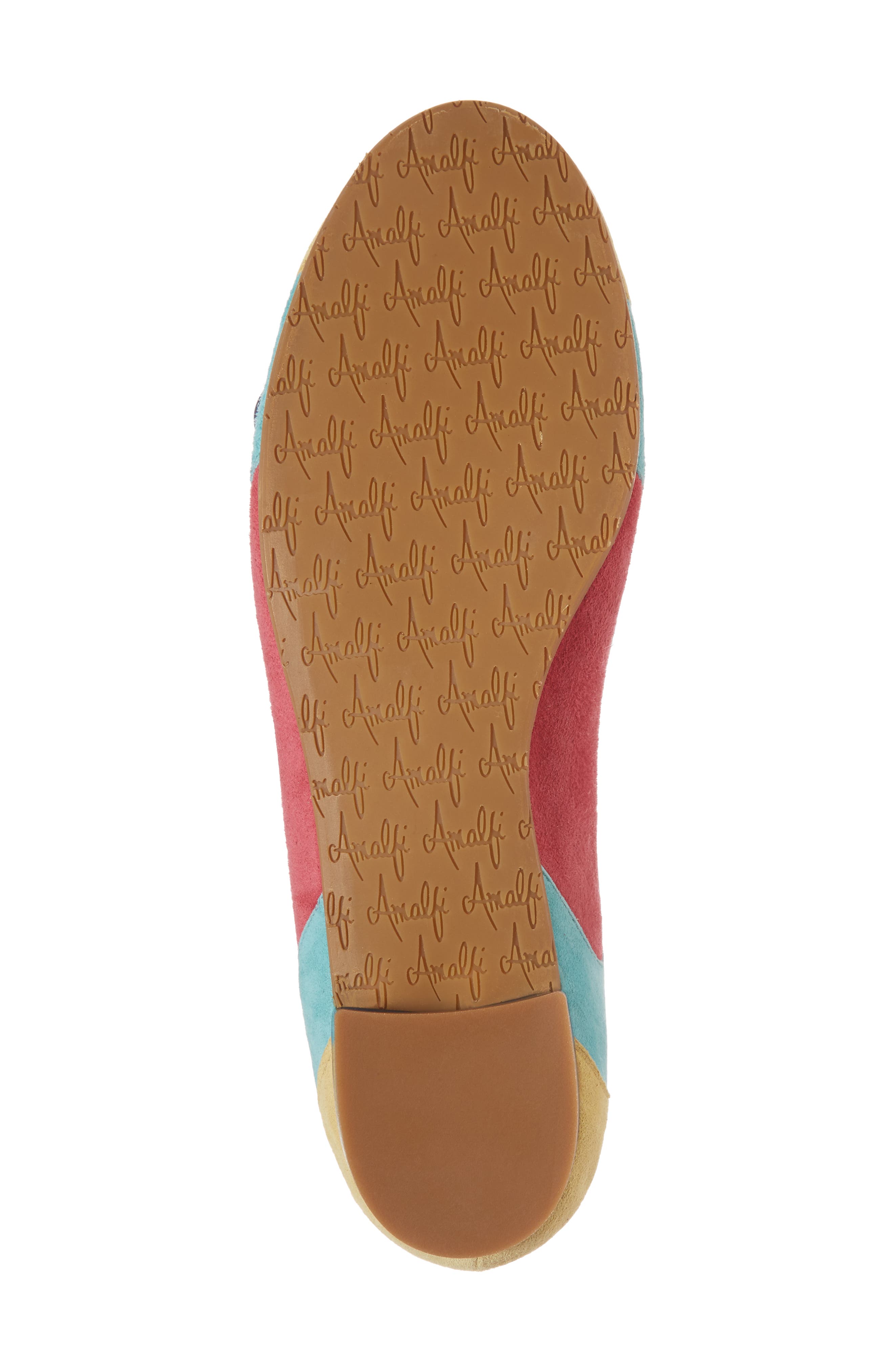 Ginevra Flat, Alternate, color, MANGO/ TURQUOISE SUEDE
