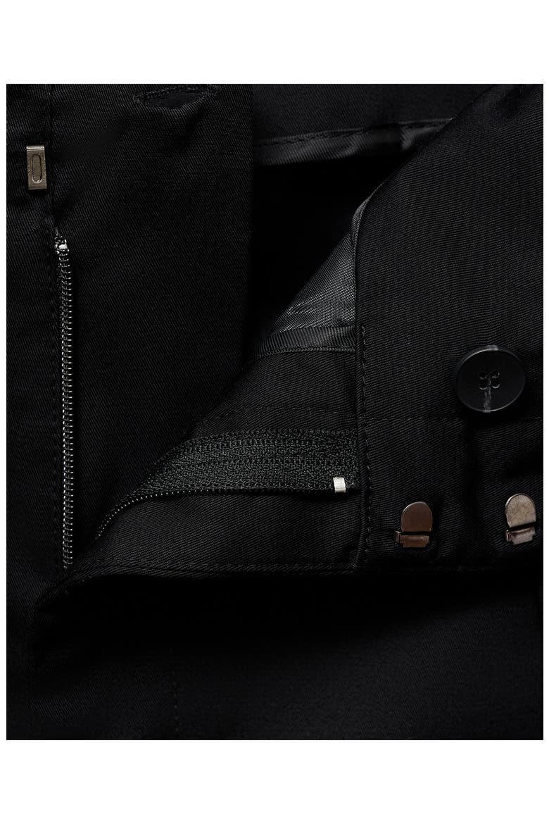 Straight Leg Cotton Pants, Alternate, color, BLACK