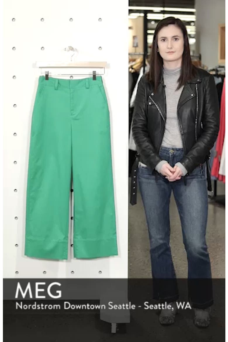 High Waist Crop Wide Leg Pants video