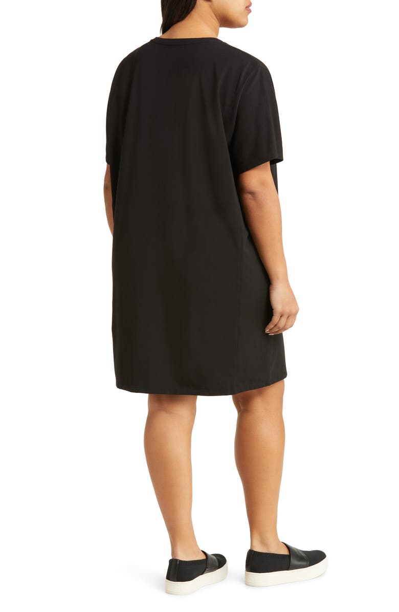 Eileen Fisher Dolman Sleeve Organic Pima Cotton Blend T-Shirt Dress, Alternate, color, 