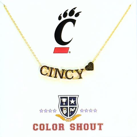 University of Cincinatti Gold Heart Necklace