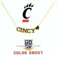 Color Shout University of Cincinatti Gold Heart Necklace