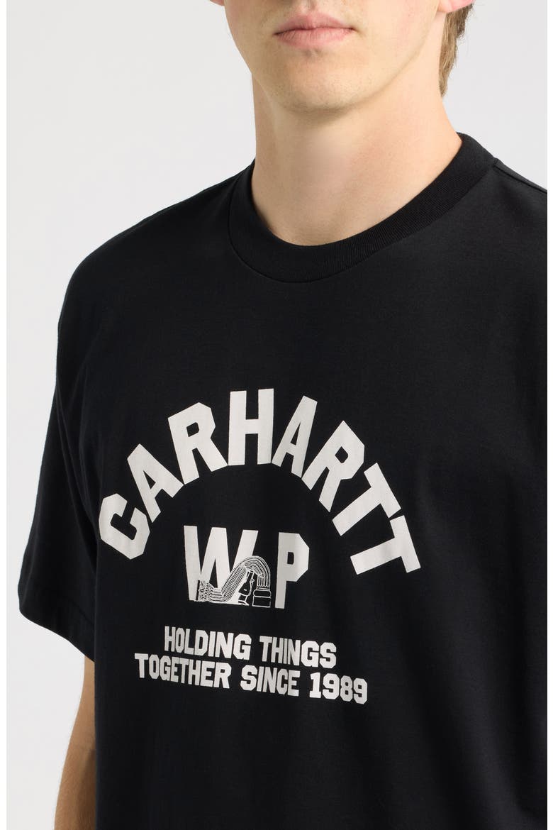 Column Organic Cotton Graphic T-Shirt, Alternate, color, BLACK