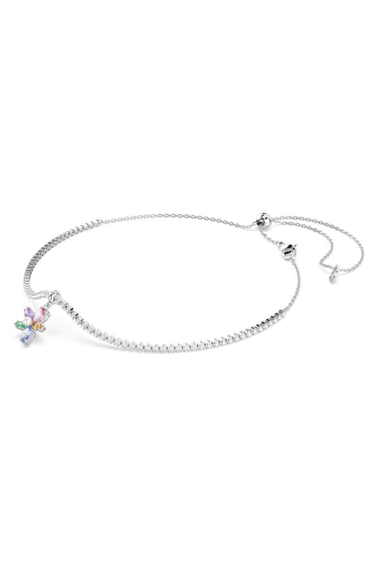 x Ariana Grande Multicolor Crystal Choker Necklace, Alternate, color, SILVER/ MULTI