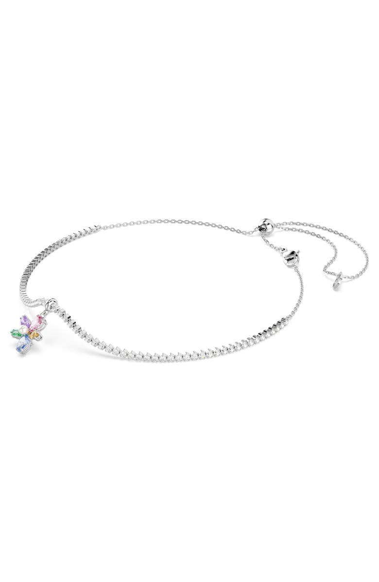 Swarovski x Ariana Grande Multicolor Crystal Choker Necklace, Alternate, color, Silver/ Multi