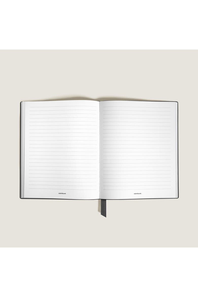Saffiano Leather Small Notebook, Alternate, color, BLACK