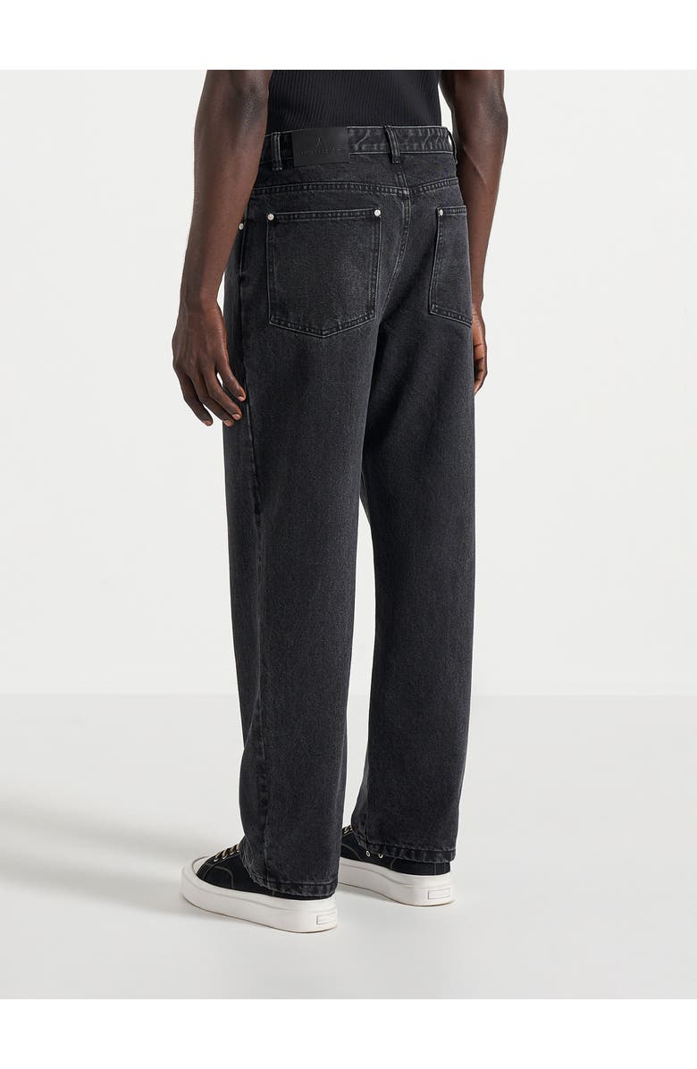 Manière De Voir Classic Relaxed Denim, Alternate, color, Black