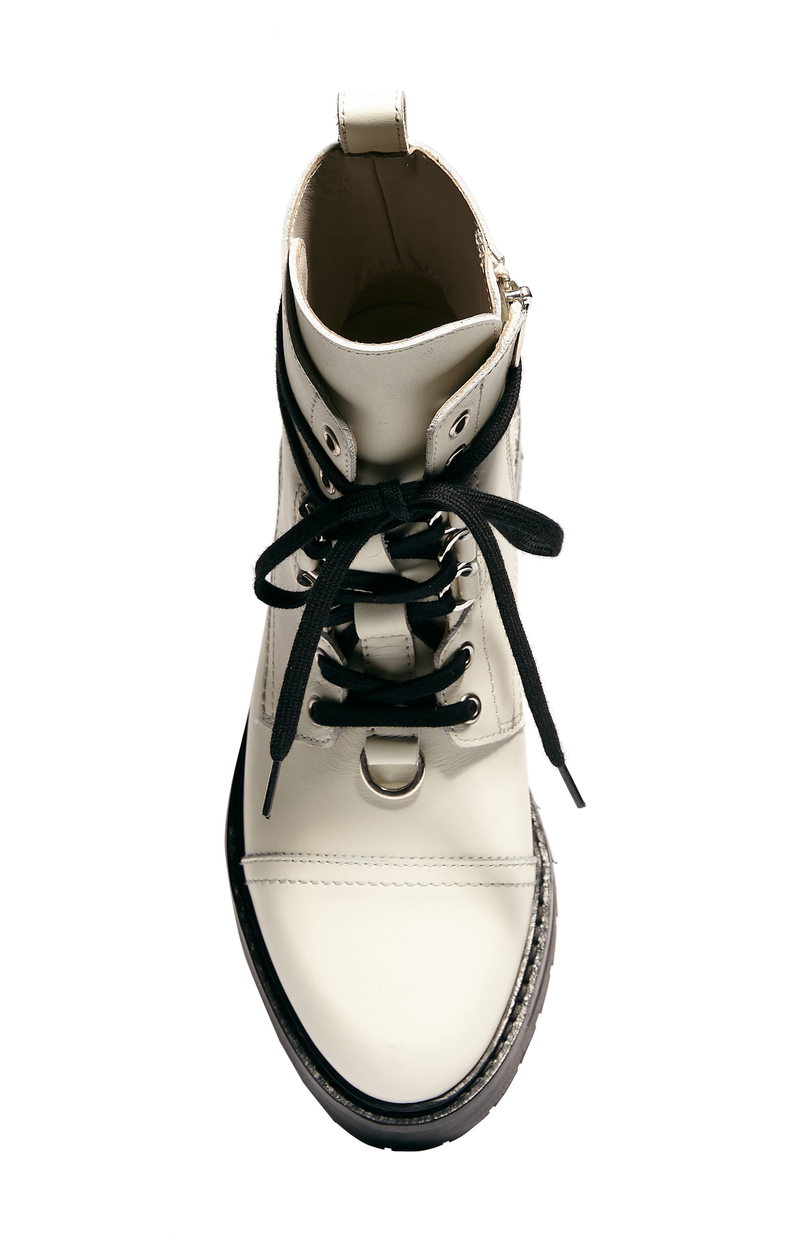 Lira Hiker Boot, Alternate, color, WHITE LEATHER