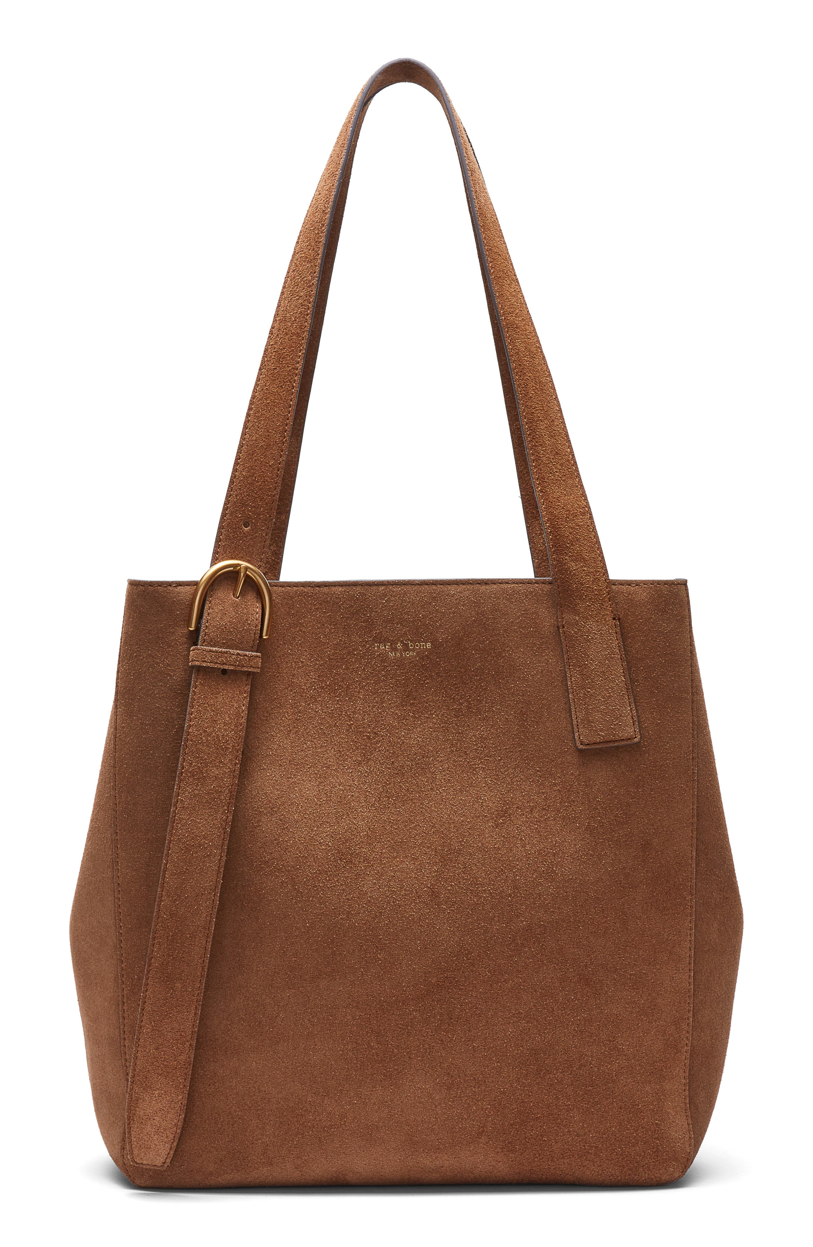 rag & bone Parker Suede Tote, Alternate, color, Golden Brown