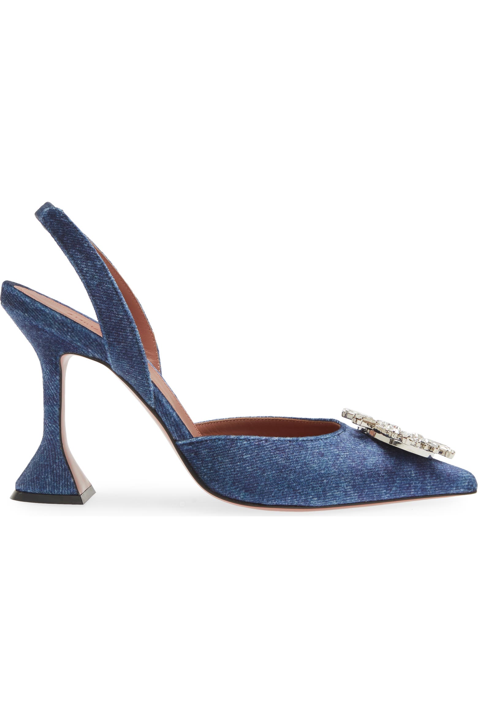 Crystal Toe Amina Muaddi Begum Crystal Pointed Toe Slingback Pump (Women) | Nordstrom