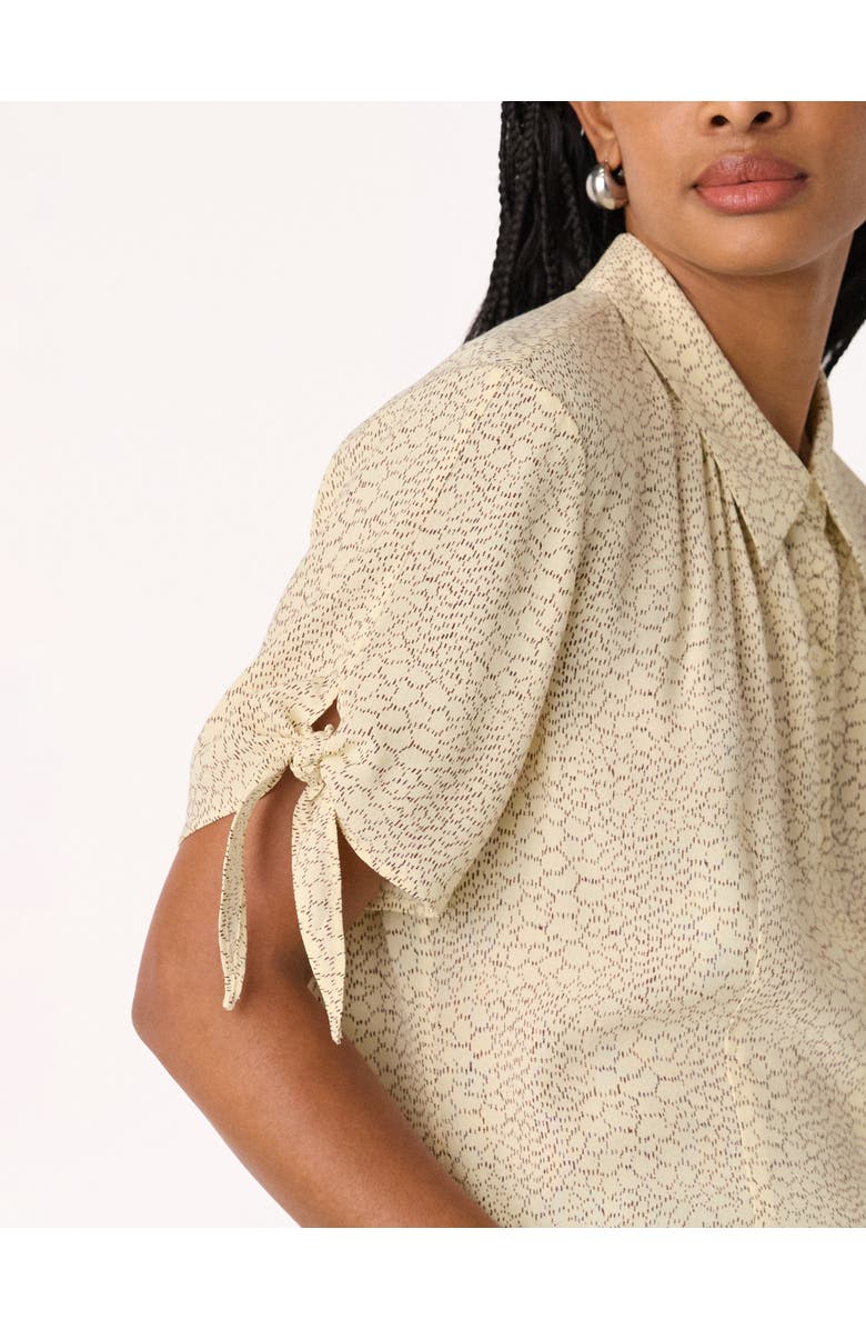 Whistles Dashed Marks Tie Sleeve Shirt, Alternate, color, Ivory/Multi