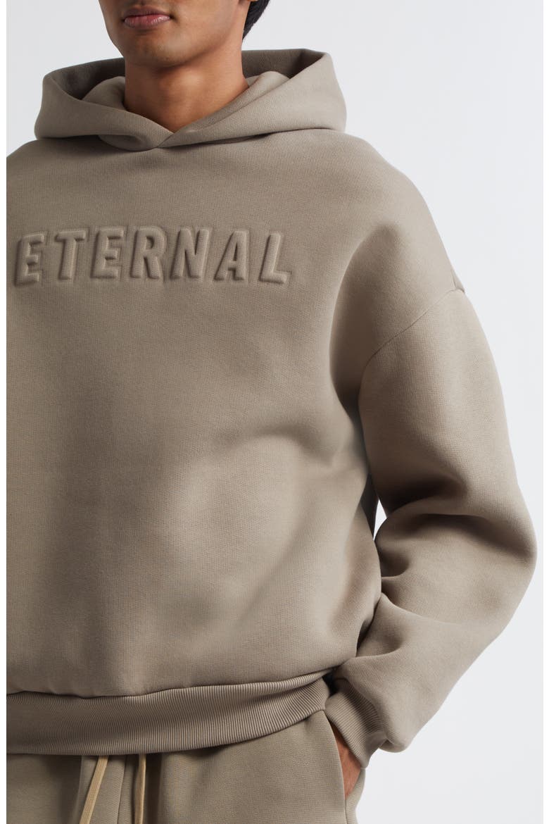 Eternal Embossed Logo Hoodie, Alternate, color, DUSTY BEIGE