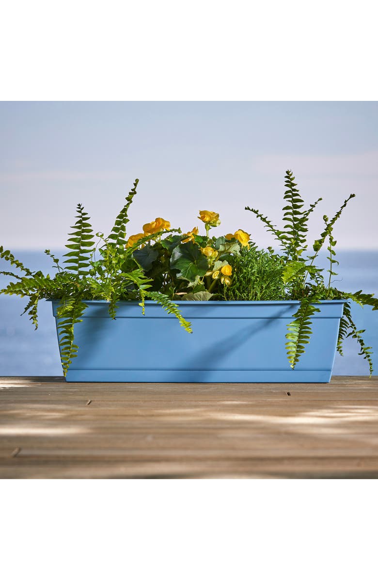 Bloem 24 Inch Dayton Window Box Planter, Ocean Blue, Alternate, color, Blue