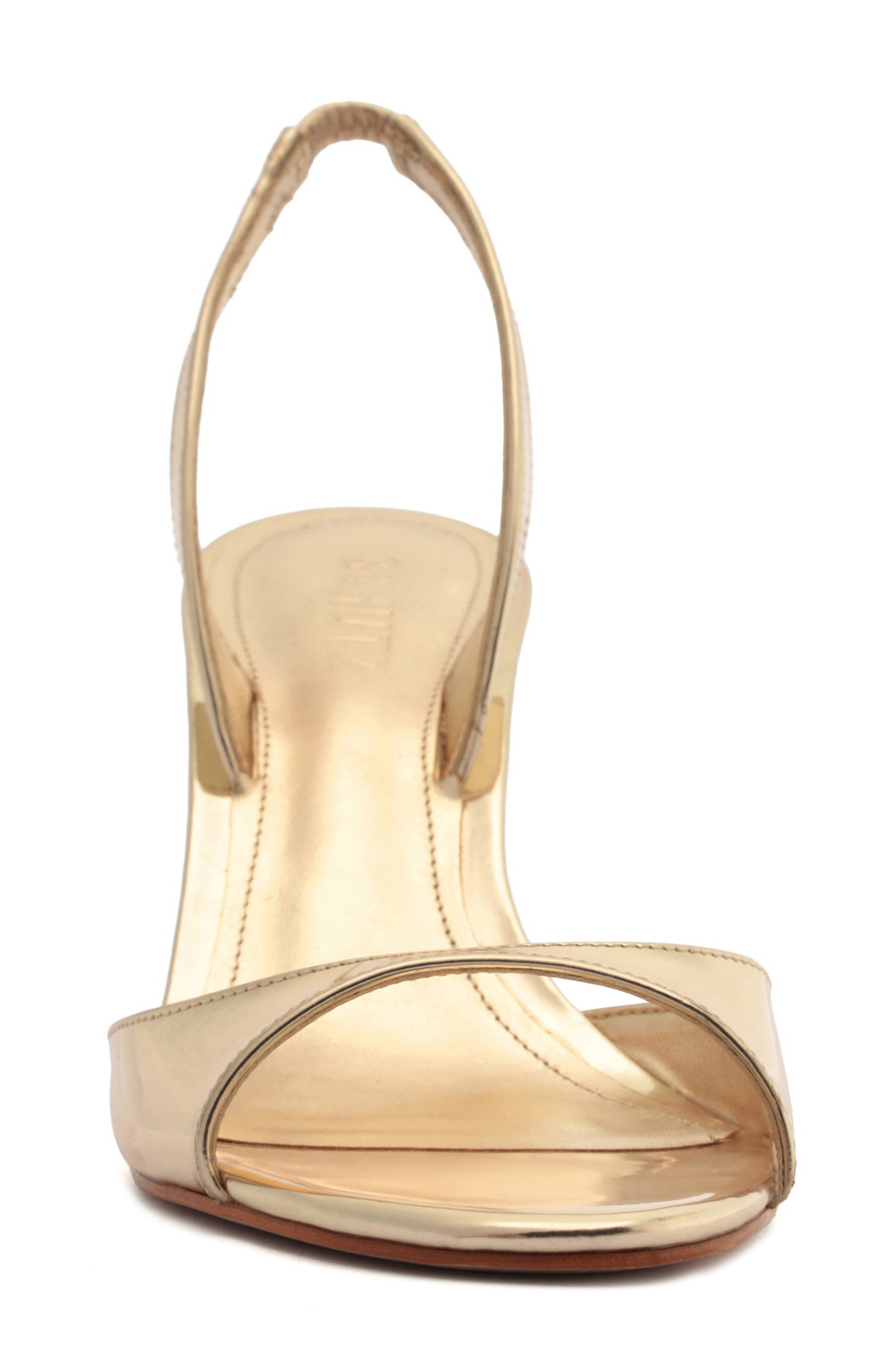 Scarlett Mid Slingback Sandal, Alternate, color, PLATINA