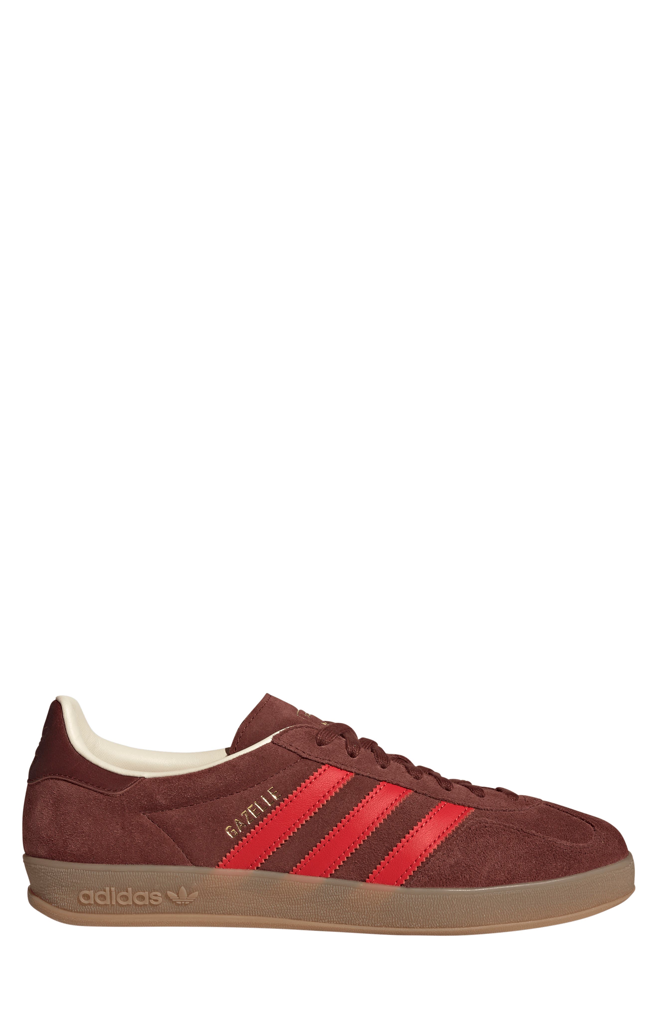 Gazelle Indoor Sneaker, Alternate, color, FOXBRN/RED