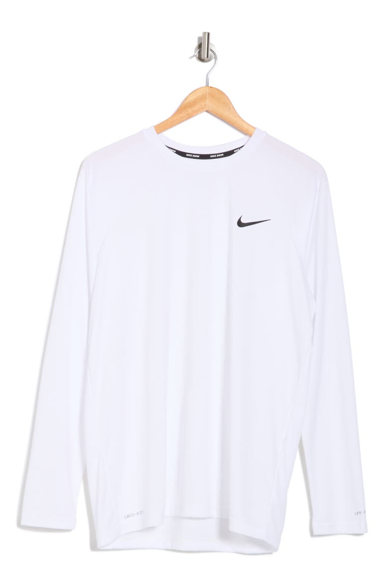 Hydroguard Long Sleeve Swim T-Shirt, Alternate, color, WHITE