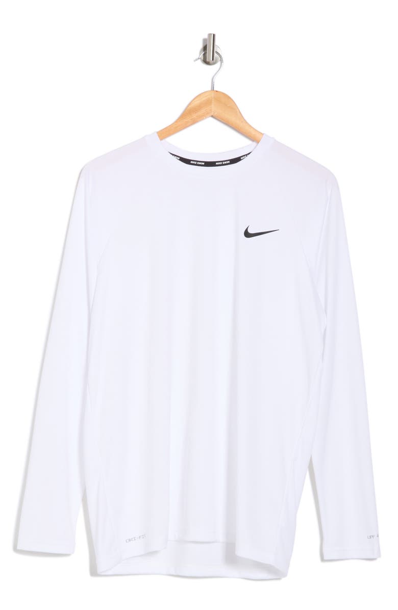 Nike Hydroguard Long Sleeve Swim T-Shirt, Alternate, color, White